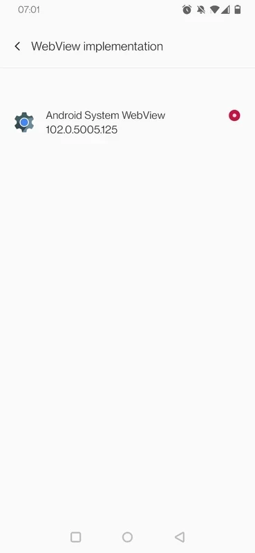 Android System WebView — لقطة شاشة 1