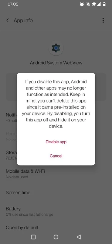 Android System WebView — لقطة شاشة 5